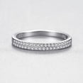thumbnail image 2 of Womens Sterling Silver Ring with Micro-Inlaid Diamonds S925 Silver Band Elegant Thin Delicate Stacking Ring for Her Wedding Jewelry Gift, 2 of 4