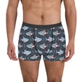 thumbnail image 1 of Fotbe Cute Shark Calzoncillos Tipo Boxer con Bolsa de Soporte Total para Hombre, X-Temp Fresco, Transpirable y de Secado Rápido-Small, 1 of 5