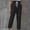 Black, variant on Idoravan Women's Plus Size Pants Women Casual Solid Pants With Pocket Comfortable Tie Nine-point Pants