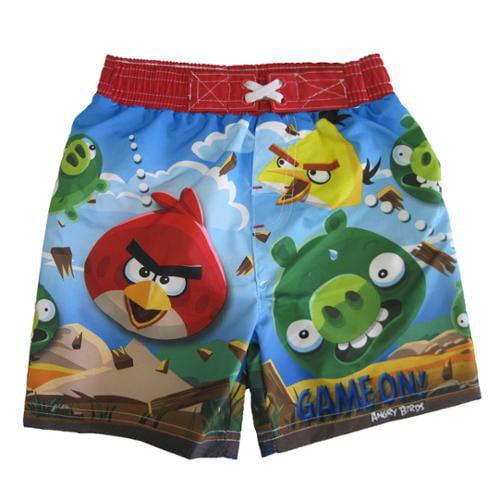Boy's Youth Angry Birds Swim Trunk Shorts 