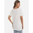 thumbnail image 6 of Women's V-Neck T-Shirt - Casual Short Sleeve Loose Fit Tee - Soft Comfortable Basic Top, 6 of 6