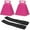 Pink Pink, variant on Bevin Bells Bear & Wildlife Warning Bells w/Straps (2-Pack) / Made from Metallic Copper/Wedding Bells/Sports Cheering/Hiking & Biking/Noise Makers w/Flat Loop Handle/Made in CT, USA