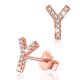 thumbnail image 1 of Silvora Shiny Letter Initial Stud Pendientes para mujer Pendientes de plata esterlina con Circonita cúbica Cumpleaños Navidad Joyería Regalos, Y, 1 of 8