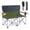 Green, variant on Gymax Double Camping Chair w/Carry Bag 2 Cup Holders Premium Oxford Fabric for Lawn Brown & Khaki