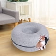 thumbnail image 4 of Cueva de gato de fieltro Yuyangstore premium transpirable resistente a los arañazos gris claro, 4 of 8