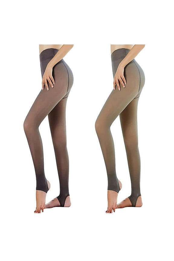 Fashion Legs Fake Translucent Ladies Keep Warm Solid Fleece Pantyhose