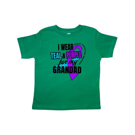 

Inktastic Suicide Prevention I Wear Teal and Purple for My Grandad Gift Toddler Boy or Toddler Girl T-Shirt