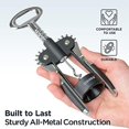 thumbnail image 3 of PRO Wing Corkscrew Wine Opener - 2 in 1 Wine Corkscrew and Beer Opener - The Easiest Way to Open Wine Bottle Corks - Reliable and Sturdy Wine Opener - Wine Bottle Opener$$Home Decor, Kitchen, & Other, 3 of 9
