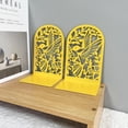 thumbnail image 3 of Bird Hollow Out Craft Bookends Metal Book Ends Heavy Duty Bookends Desktop Bookends, 3 of 6
