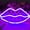 Purple, variant on Neon Night Light, LED Neon Signs Lips Neon Lights, Blue, USB Operated, Bedroom