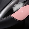 thumbnail image 4 of HSHDLDF Leather Car Steering Wheel Cover Non-Slip Car Wheel Cover Protector Breathable Microfiber Leather Universal Fit for Most Cars(Pink), 4 of 6