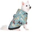 thumbnail image 2 of Goofa Animal Dog Pattern Small Dog Sweater Hoodies Pet Grey Hooded Soft Fleece Sweatshirts with Pocket Fall Winter Puppy Cat Sweaters Warm Clothes-XX-Large, 2 of 8