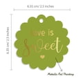 thumbnail image 6 of Inkdotpot 100 Pack Real Gold Foil Paper Tags Love Is Sweet Wedding Favor Hang Tags, 6 of 7