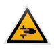 thumbnail image 1 of unbranded 1Ud Calcomanía De Precaución Aplastamiento De Mano En Material Durable Negro, 1 of 6