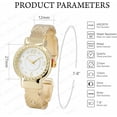 thumbnail image 2 of Blekon Collections Women's Quartz Analog Multistyle Designed Cuff Bangle Wristwatch - Ladies Wrist Watch for Everyday Use - Can Fit Wrist Sizes 7-8 inches, 2 of 6