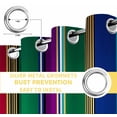 thumbnail image 6 of Mexican Style Blackout Curtains for Bedroom/Living Room, Thermal Insulated Kitchen Curtains, Colorful Mexico Stripes Purple Yellow Green Grommet Darkening Window Treatment Drapes 52"x63"x2, 6 of 8