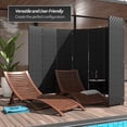 thumbnail image 6 of Red Lantern 6 ft. Tall Woven Fiber Outdoor All Weather Room Divider - 4 Panel - Black, 6 of 8