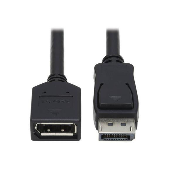 Tripp Lite P579-010 10 ft. Black DisplayPort Extension Cable with Latch, 4K x 2K (3840 x 2160) @ 60 Hz, HDCP 2.2 (M/F) Male to Female