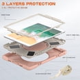 thumbnail image 2 of Case for iPad Air 3 10.5 Inch 2019/iPad Pro 10.5 Inch 2017, 360 Degree Rotating Hand Grip Shockproof Cover with Shoulder Strap, Rose Gold, 2 of 7
