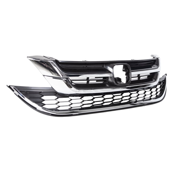 FOR HONDA CRV CR-V 2010 2011 FRONT BUMPER UPPER & LOWER GRILL GRILLE ABS CHROME