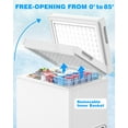 thumbnail image 5 of WAA 1.8 Cu.Ft Chest Freezer 2 Removable Baskets,Adjustable Temp,Top Open Door for Home Dorm Bar Kitchen, 5 of 7