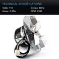 thumbnail image 5 of Replacement 1-00-02275 Combustion Blower Exhaust Motor for Harman Absolute 43, Absolute 63, Accentra 52i TC, Allure 50, XXV TC Pellet Stove, 5 of 5