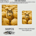 thumbnail image 2 of 500pcs Wolf in Sheep' Clothing Jigsaw Puzzle Suitable for Adults, Wolf-Themed Cardboard Brain with Wolf Sheep Pieces, Portable DIY Gift for Couples, Families, Birthday/New Year Challenge, High-Qua, 2 of 9
