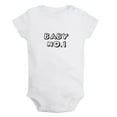 thumbnail image 5 of iDzn Pack of 2, Baby No.1 & Baby No.2 Funny Rompers For Babies, Newborn Baby Unisex Bodysuits, Infant Jumpsuits, Toddler 0-24 Months Kids One-Piece Oufits, 5 of 5