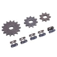 thumbnail image 1 of T8F Sprocket, Sprocket Set High Strength Long Lasting 3 Pcs Steel with Chain Master Link for Replacement, 1 of 7