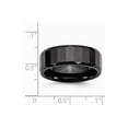 thumbnail image 6 of Ceramic Black Faceted 8mm Polished Beveled Edge Band Size: 12; for Adults and Teens; for Women and Men, 6 of 6