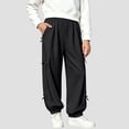 thumbnail image 2 of Nilvkv Girls Baggy Pants, Girls Sweatpants, Lightweight Balloon Cuffed Joggers with Elastic Waist and Side Bow Details, ideal for Spring and Summer Black 7-8 Years, 2 of 8