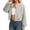 Light Gray, variant on Casual Tweed Zip Up Jacket for Women, Crew Neck Long Sleeve with Pockets, Comfortable Fall Winter Outerwear, 1 Piece, XS-L