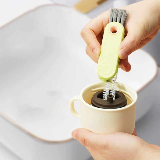 Cup Lid Cleaning Brush Multifunctional Bottle Cleaner Brush Set Silicone Water Bottle Cleaner Brush Cup Cleaning Tools Home Kitchen Cleaning Tools Silicone Dish Sponge Steel Polish Stainless Steel