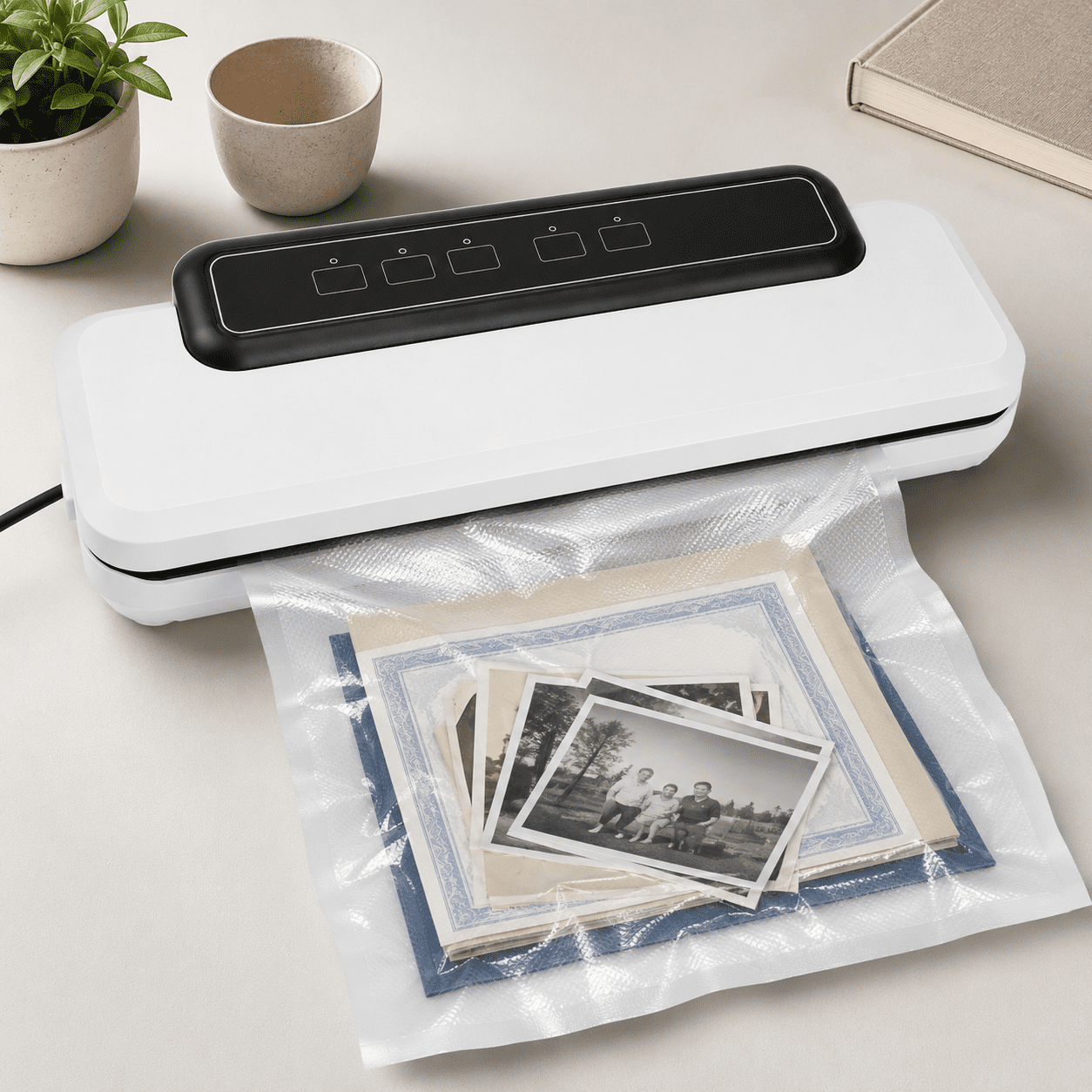 Electric Food Vacuum Sealer Machine with Bags, Automatic Food Preservation Sealing System
