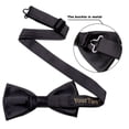 thumbnail image 4 of Black Bow Ties for Men Pretied Bowties Solid Color Classic Satin Bow Tie Formal Business Tuxedo Adjustable Bowtie Wedding Party, 4 of 8