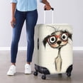 thumbnail image 4 of HELLHERO Stylized Dog Red Glasses Dustproof Luggage Cover for Traveler, All Size Unique Easy Washing Luggage Suitcase Covers, 4 of 7