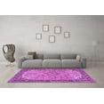 thumbnail image 3 of Ahgly Company Indoor Round Medallion Purple Traditional Area Rugs, 4' Round, 3 of 4