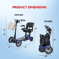 thumbnail image 6 of 4-Wheel Electric Wheelchair for Adults & Seniors - Foldable All-Terrain Mobility Scooter for Travel with Front Basket, 6 of 10