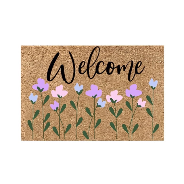 Welcome Floor Mat Welcome Summer Decorative Door Mat For Indoor Outdoor Bathroom Kitchen Funny Cute Doormat Door Mat Hello Summer Entrance Imitation Doormat Hello Summer Doormat Small Room Rugs for