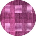 thumbnail image 1 of Ahgly Company Indoor Round Abstract Pink Modern Area Rugs, 6' Round, 1 of 4
