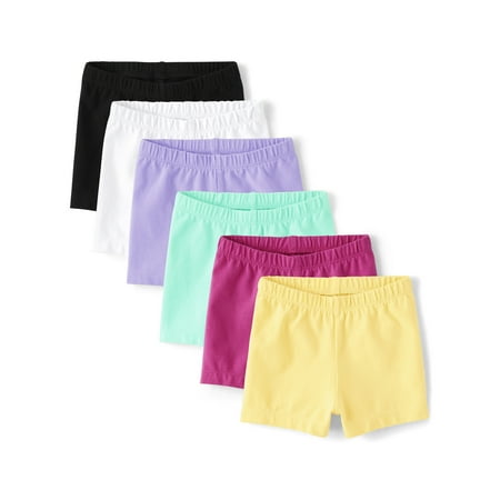 The Children's Place Toddler Girls Cartwheel Shorts, 6-Pack, Sizes 2T-5T