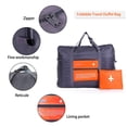 thumbnail image 3 of Gustave Foldable Travel Duffel Bag Water-Resistant Lightweight Personal Item Bag Carry on Luggage Weekender Overnight Tote Bags for Men Women "Orange", 3 of 8