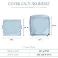 thumbnail image 2 of Pakunoda 24" X 24" Patio Furniture Cushion Covers, 2 Set of Waterproof Outdoor Deep Seat Cushion Replacement Slipcovers, Outdoor Cushion Covers with Zipper for Patio Furniture, Sky Blue, 2 of 7