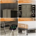 thumbnail image 5 of Rophefx Queen Murphy Bed, with Storage Shelves, Wall Bed Cabinet, Foldable Platform Beds, Hidden Bedframe for Bedroom, Guest Room,Grey, 5 of 10