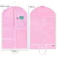 thumbnail image 2 of URSOFINE Waterproof Hanging Garment Bag 40 inch Clothes Bag with Gusset, 5 Pockets Side Zip for Dance Costumes Sports Skating Theatre Pageants Cheer Cosplay, 2 of 4