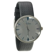 Skagen Mens Black Leather Strap Watch