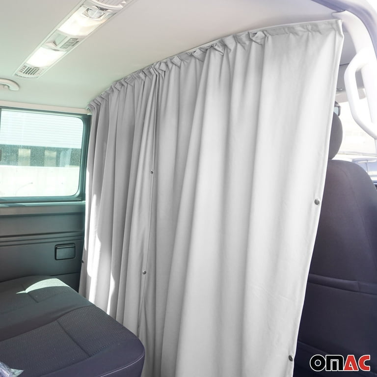Shore Vans Blackout Curtains Compatible with VW T5 T5.1 T6 T6.1 (Grey, Cab  Divider)