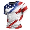 thumbnail image 6 of UVEASISHA American Flag Shirts for Men Novelty Printed Patriotic Graphic T Shirts 4th of July Memorial Day Tee Shirt Short Sleeve Crewneck Casual Tshirt Red M, 6 of 6