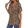 thumbnail image 5 of Fantaslook Womens Blouses Dressy Casual Tops Summer Short Sleeve V Neck Shirts Business Work Blouses, 5 of 10