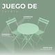 thumbnail image 5 of Juego de Muebles para jardín - Set de 3 Piezas Incluye una Mesa Redonda y Dos sillas Plegables para Exteriores - Patio, terraza (Verde), 5 of 9